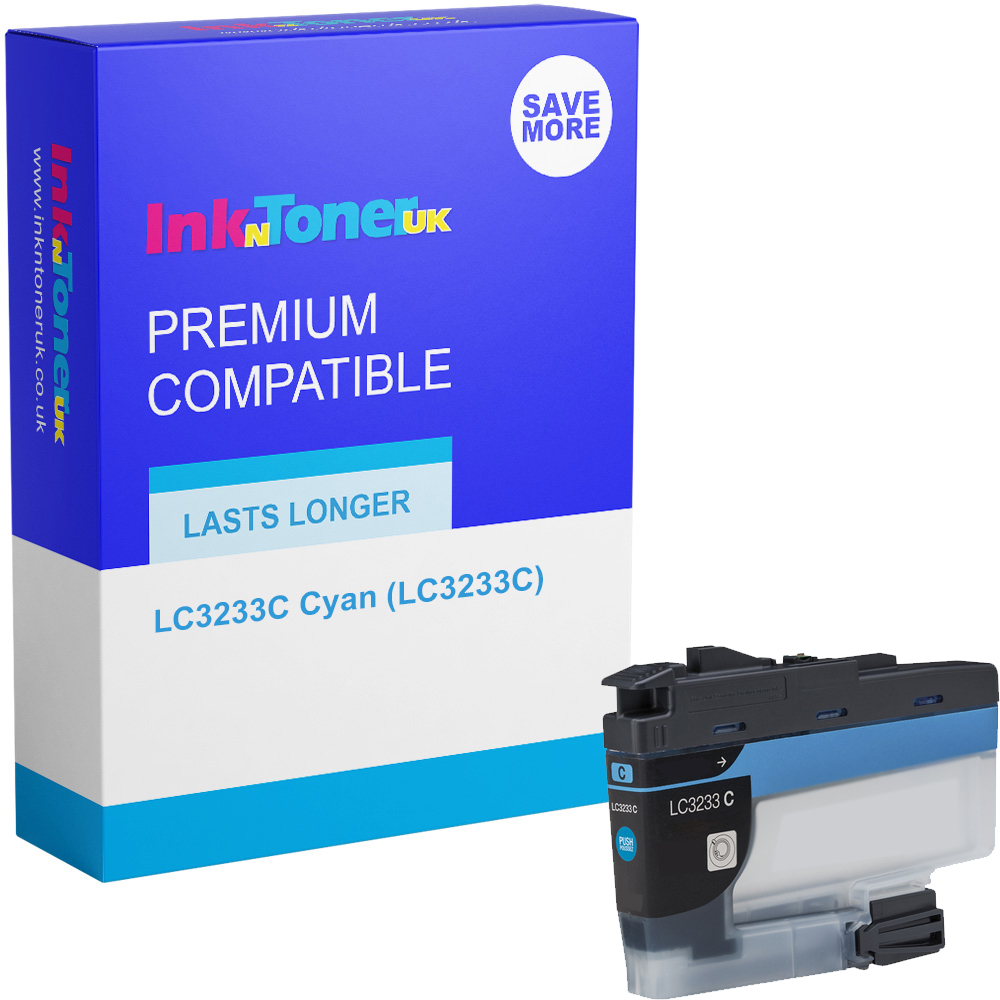 Premium Compatible Brother LC3233C Cyan Ink Cartridge (LC3233C)