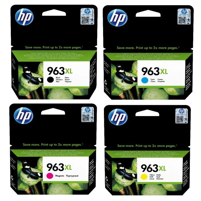 Original HP 963XL CMYK Pack High Capacity Ink Cartridges (3JA30AE/ 3JA27AE/ 3JA28AE/ 3JA29AE)
