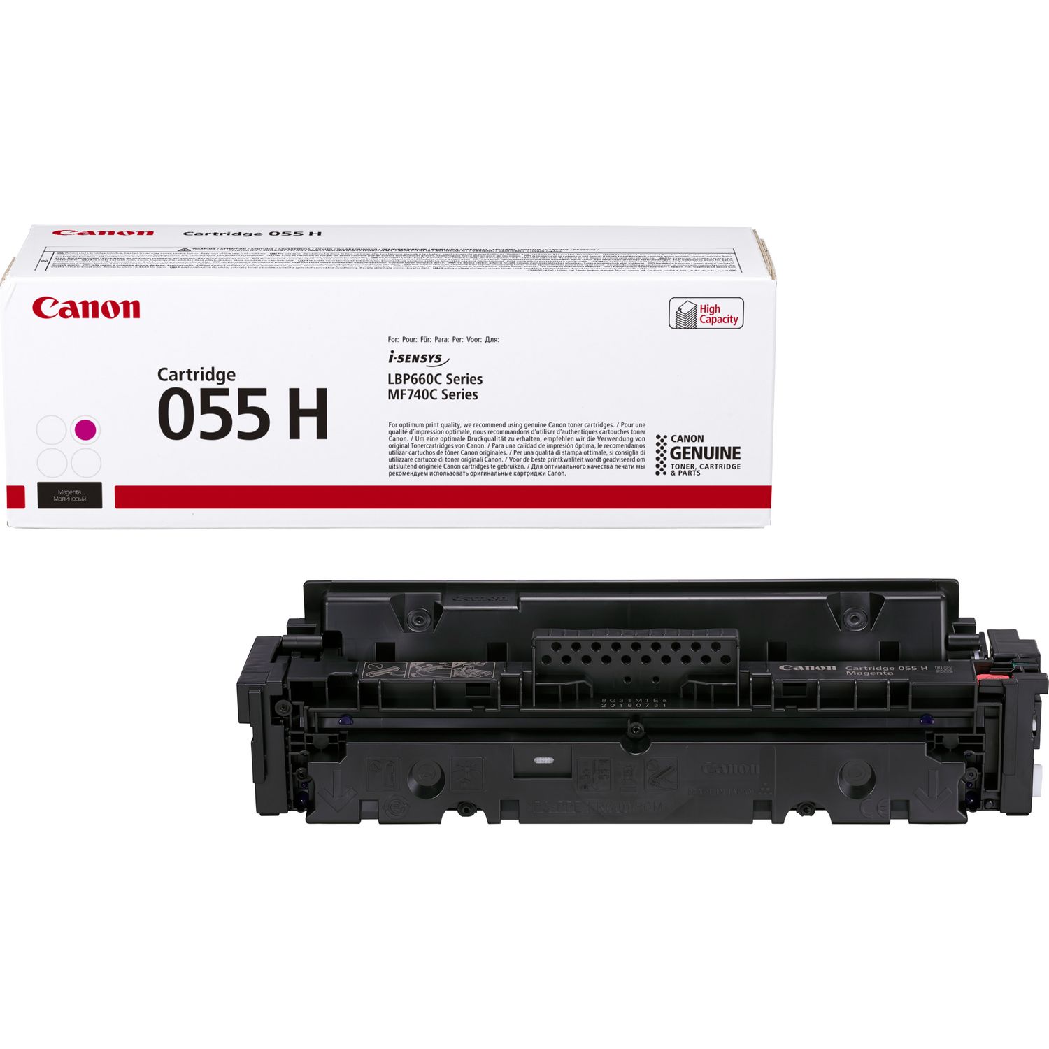Original Canon 055H Magenta High Capacity Toner Cartridge (3018C002)