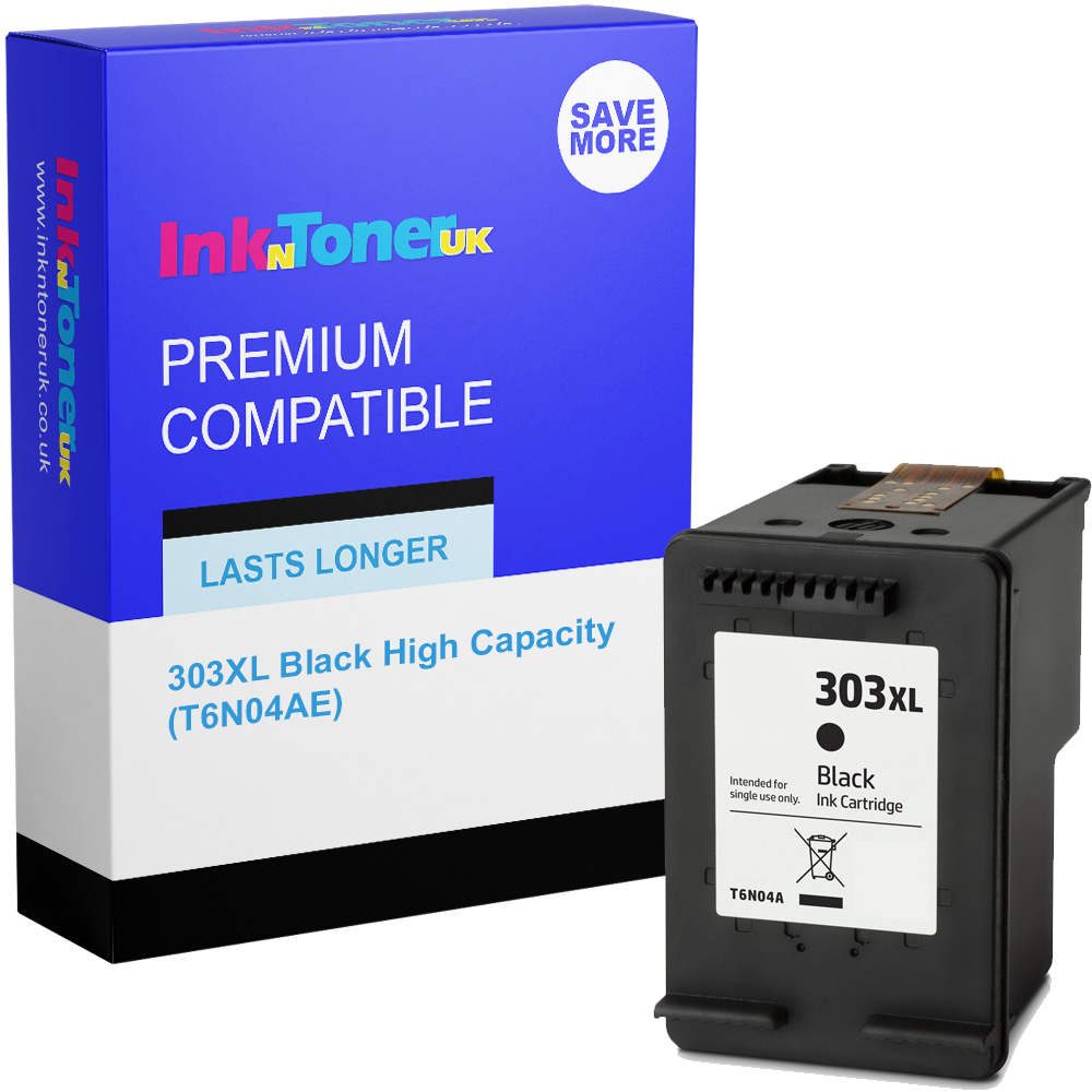 Premium Remanufactured HP 303XL Black High Capacity Ink Cartridge (T6N04AE)