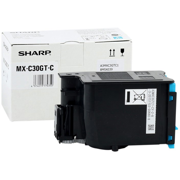 Original Sharp MX-C30GTC Cyan Toner Cartridge (MX-C30GTC)