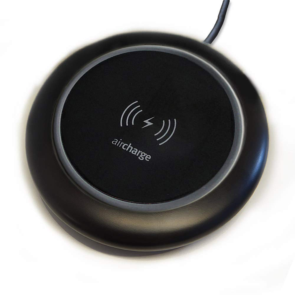 Original Aircharge Executive 5W Qi Wireless Charger Matte Black/Black with Gorilla Glass (AIR0492B)