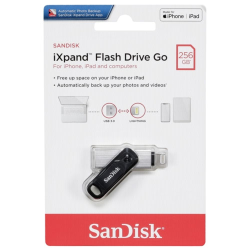 Original SanDisk iXpand Go 256GB USB 3.0 Flash Drive (SDIX60N-256G-GN6)
