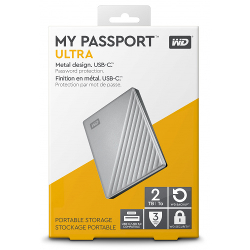 Original Western Digital My Passport Ultra 2TB USB 3.0 External Hard Drive (WDBC3C0020BSL-WESN)