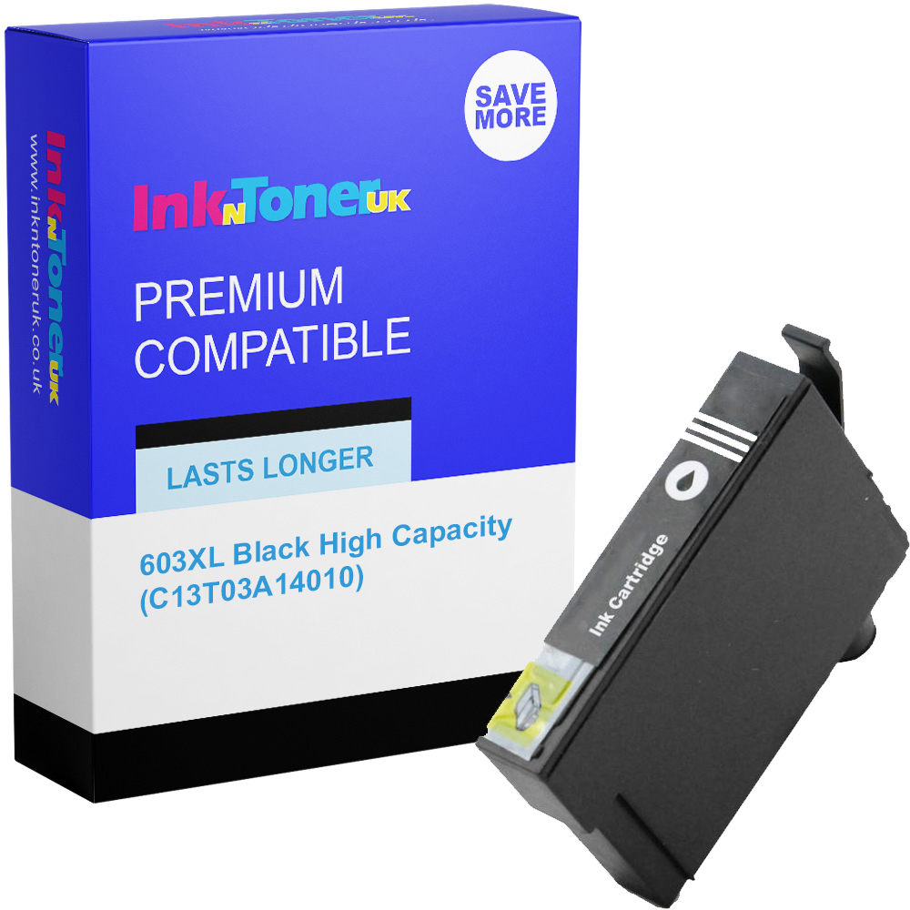Premium Compatible Epson 603XL Black High Capacity Ink Cartridge (C13T03A14010) T03A1 Starfish