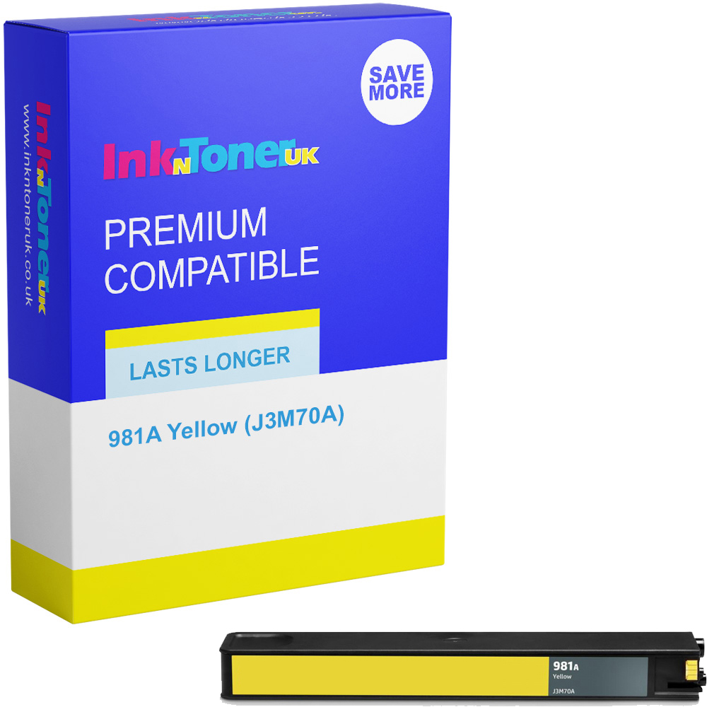 Premium Remanufactured HP 981A Yellow Ink Cartridge (J3M70A)