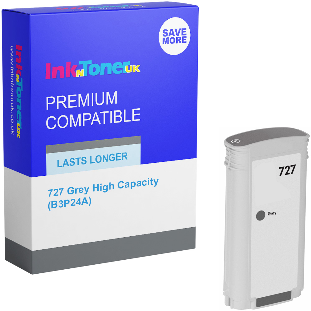 Premium Remanufactured HP 727 Grey High Capacity Ink Cartridge (B3P24A)