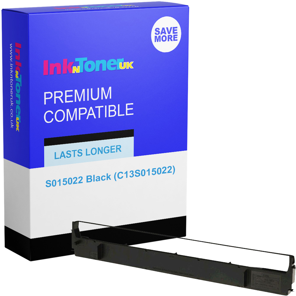 Premium Compatible Epson S015022 Black Fabric Ribbon (C13S015022)