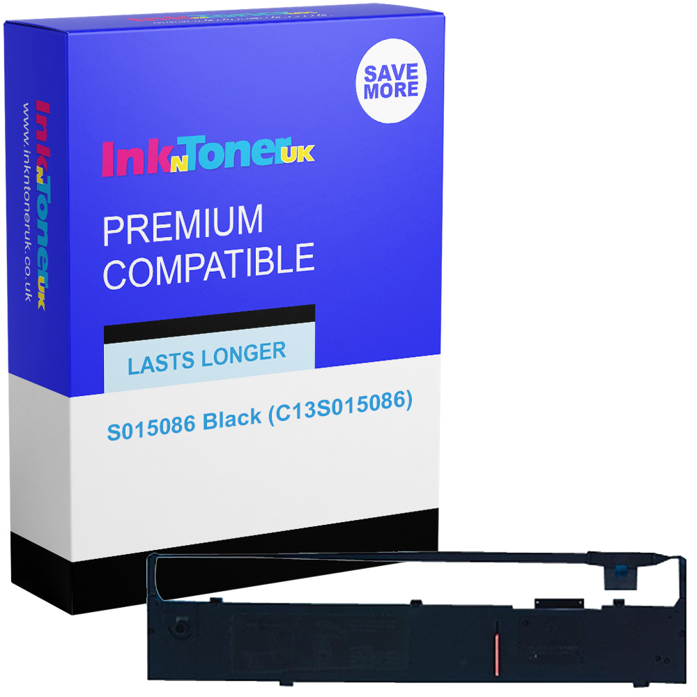 Premium Compatible Epson S015086 Black Fabric Ribbon (C13S015086)