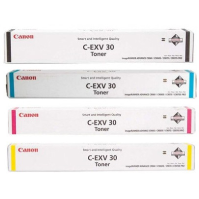 Original Canon C-EXV30 CMYK Multipack Toner Cartridges (2791B002AA/ 2795B002AA/ 2799B002AA/ 2803B002AA)