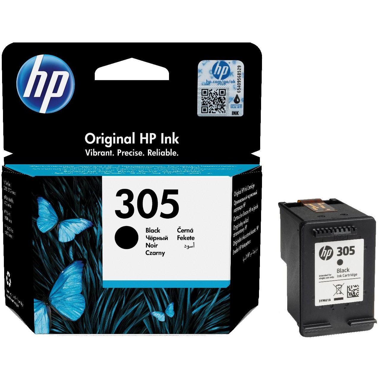 Original HP 305 Black Ink Cartridge (3YM61AE)