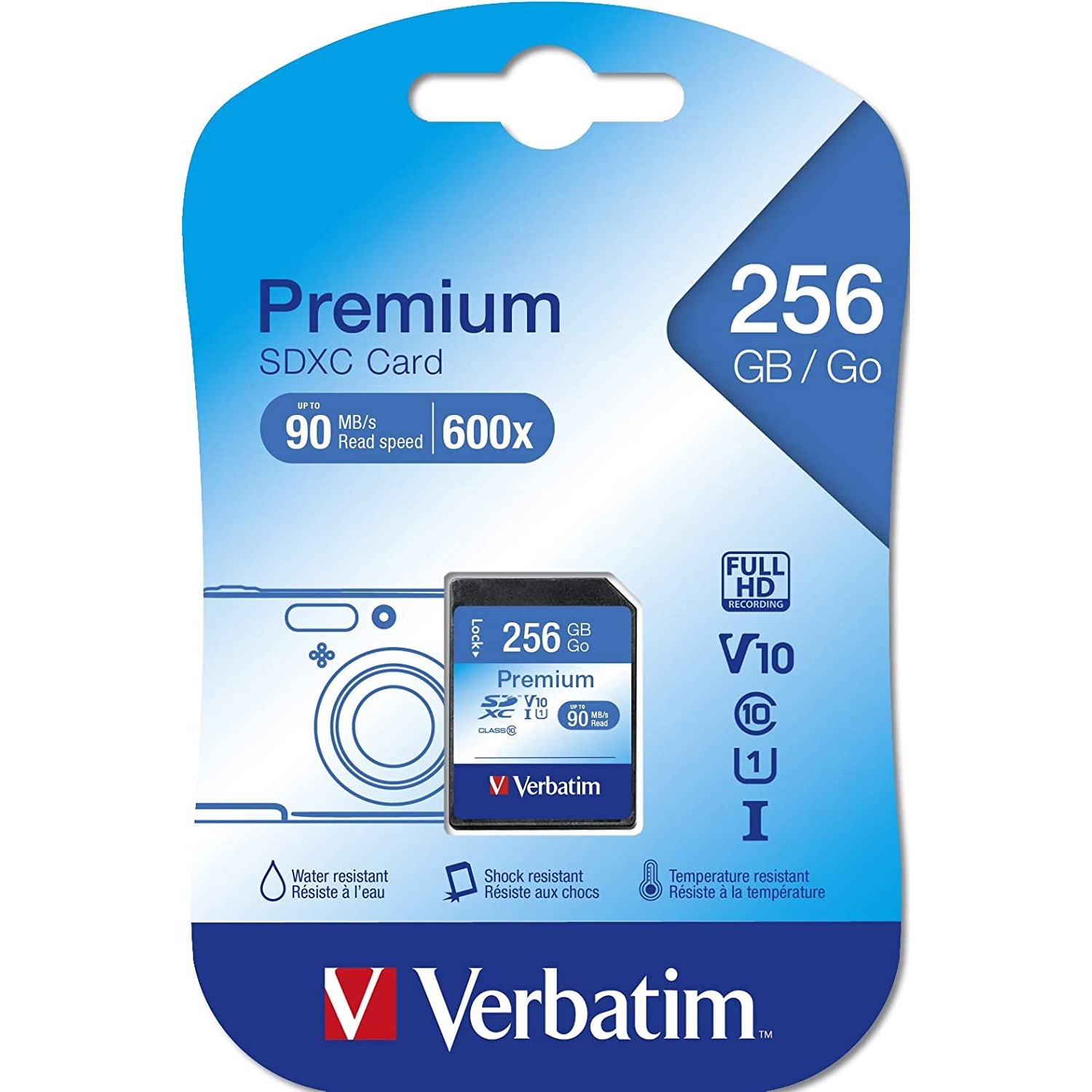 Original Verbatim Premium 256GB Class 10 SDXC Memory Card (44026)