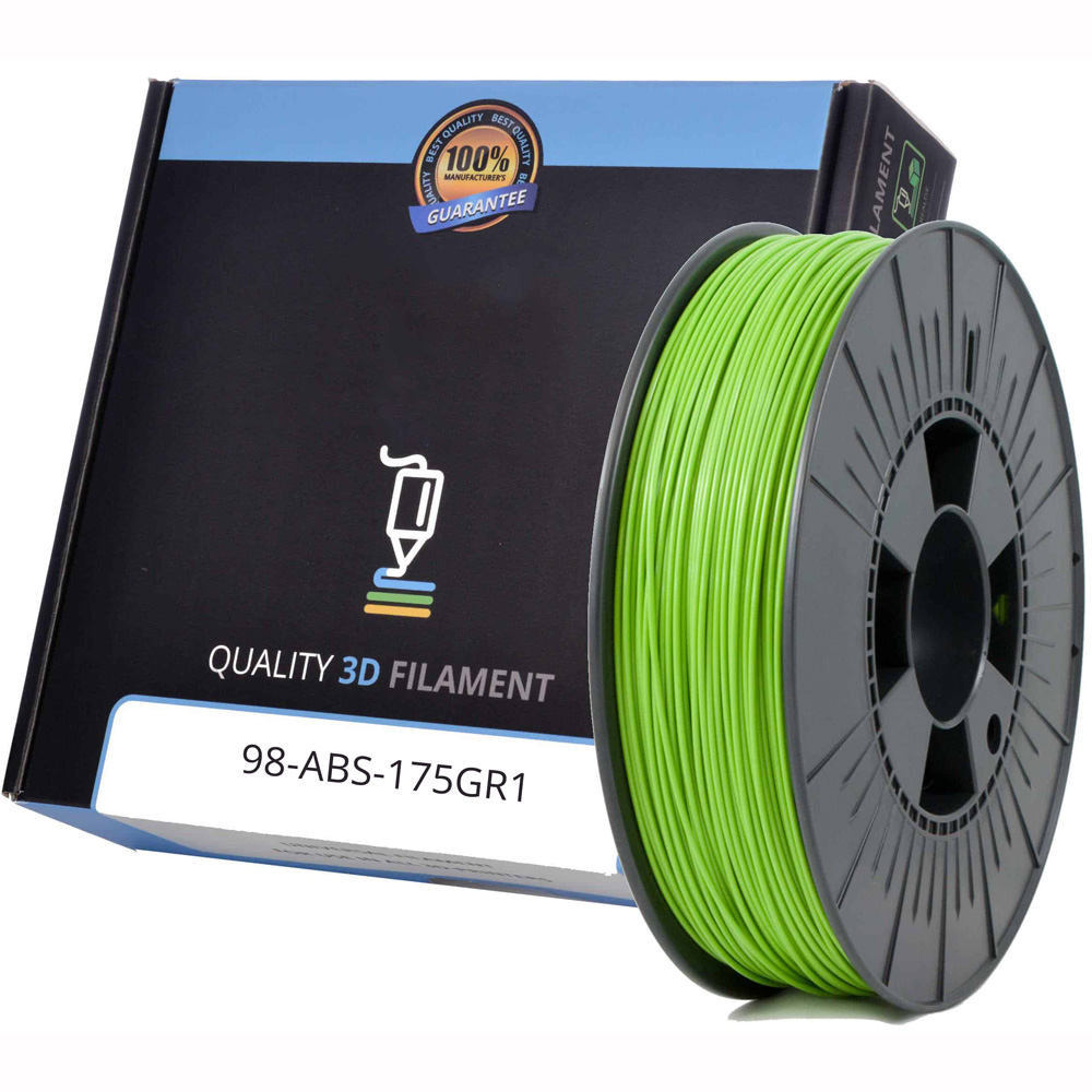 Premium Compatible ABS 1.75mm Apple Green 1kg 3D Filament (ABS175GR1)