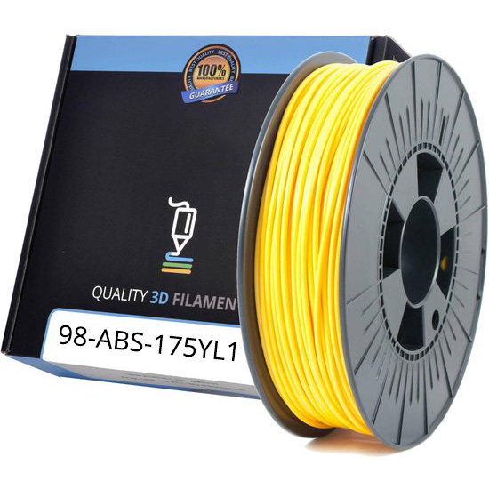 Premium Compatible ABS 1.75mm Yellow 1kg 3D Filament (ABS175YL1)