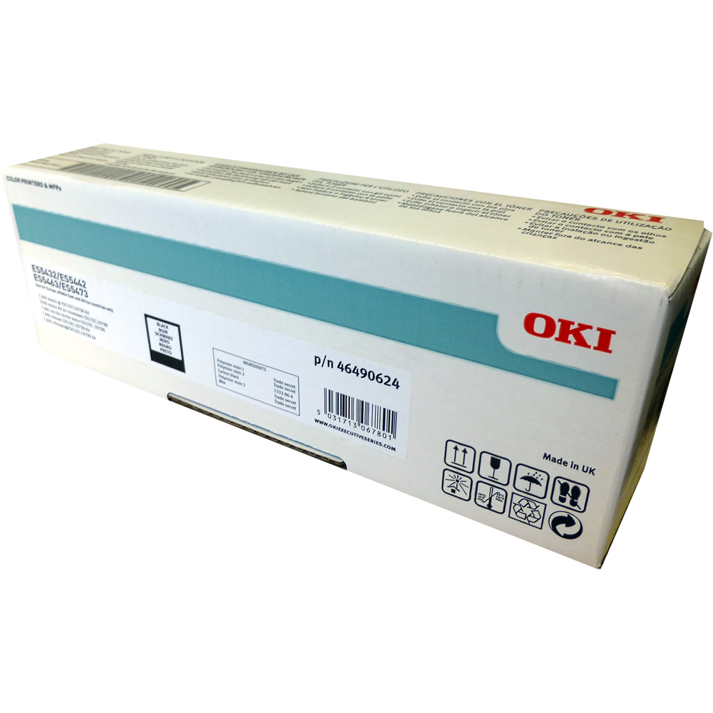 Original OKI 46490624 Black Toner Cartridge (46490624)