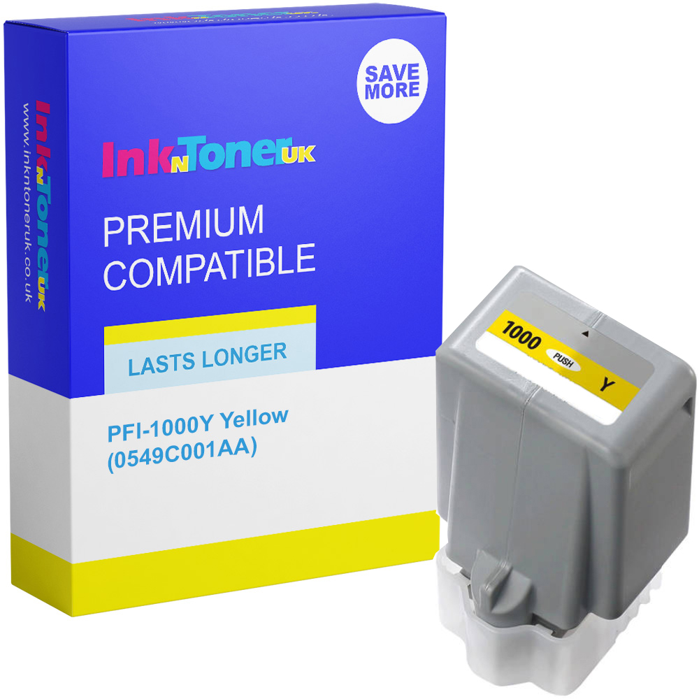Premium Compatible Canon PFI-1000Y Yellow Ink Cartridge (0549C001AA)