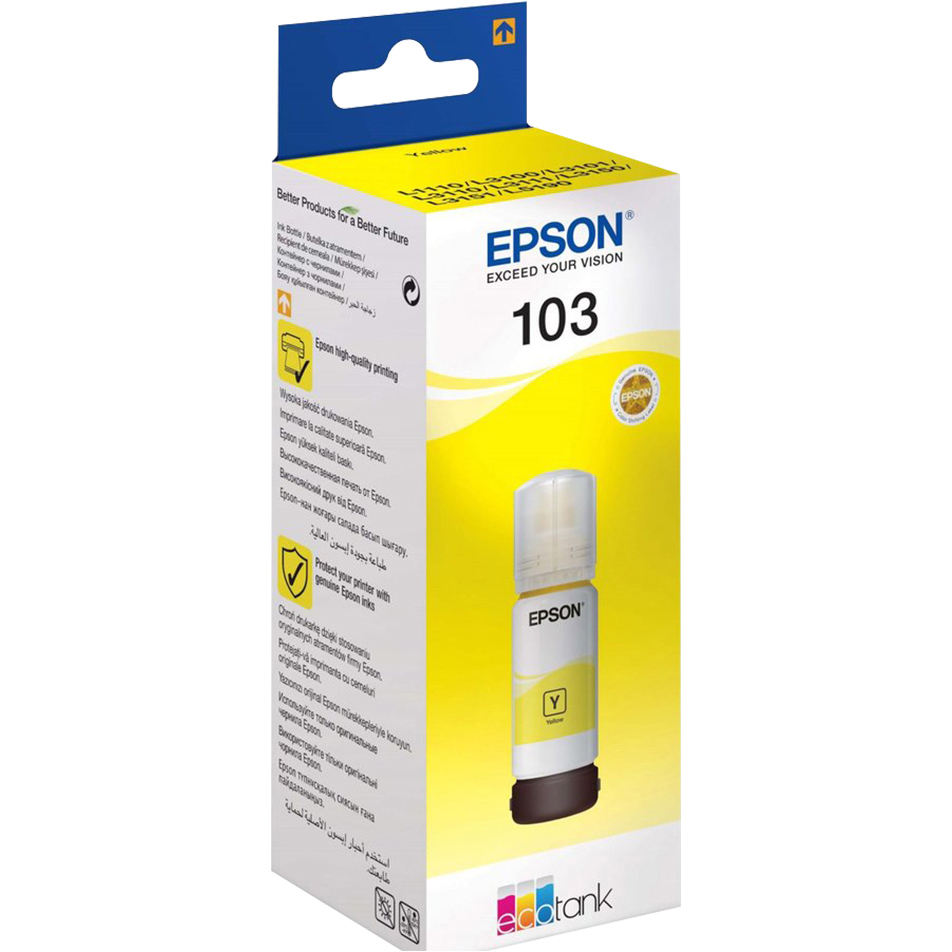 Original Epson 103 Yellow Ink Bottle (C13T00S44A10)