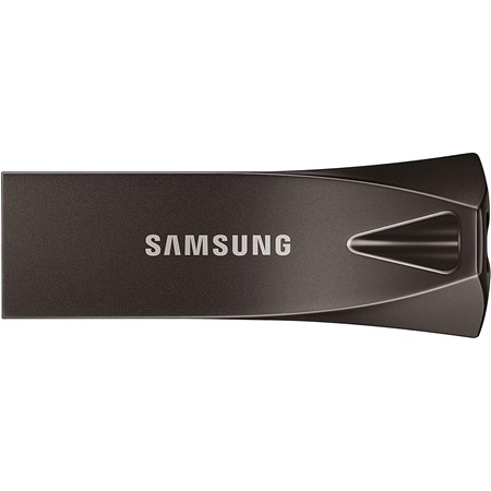 Original Samsung Bar Plus 64GB Titan Grey USB 3.1 Flash Drive (MUF-64BE4/APC)