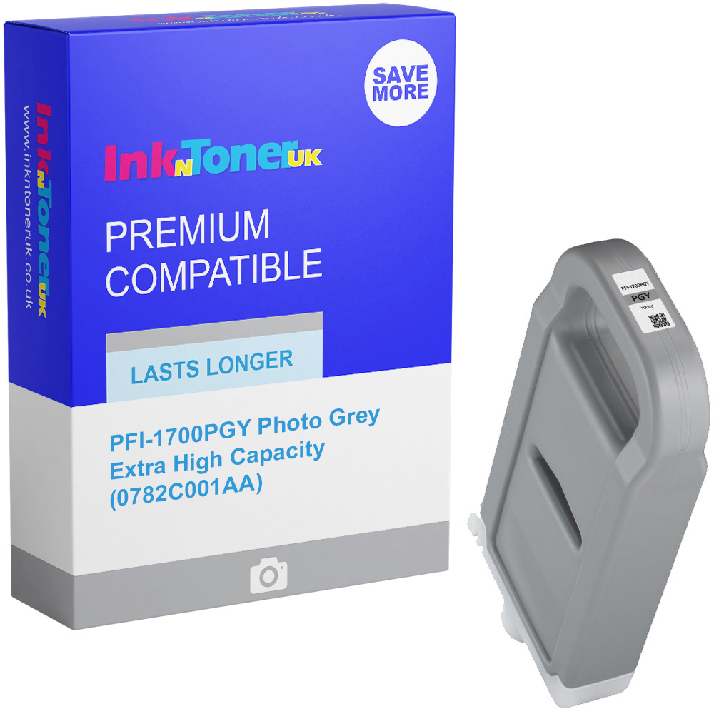 Premium Compatible Canon PFI-1700PGY Photo Grey Extra High Capacity Ink Cartridge (0782C001AA)