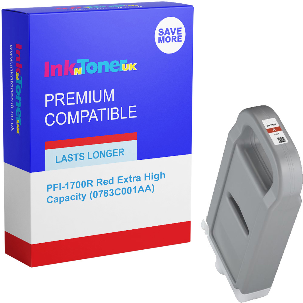 Premium Compatible Canon PFI-1700R Red Extra High Capacity Ink Cartridge (0783C001AA)