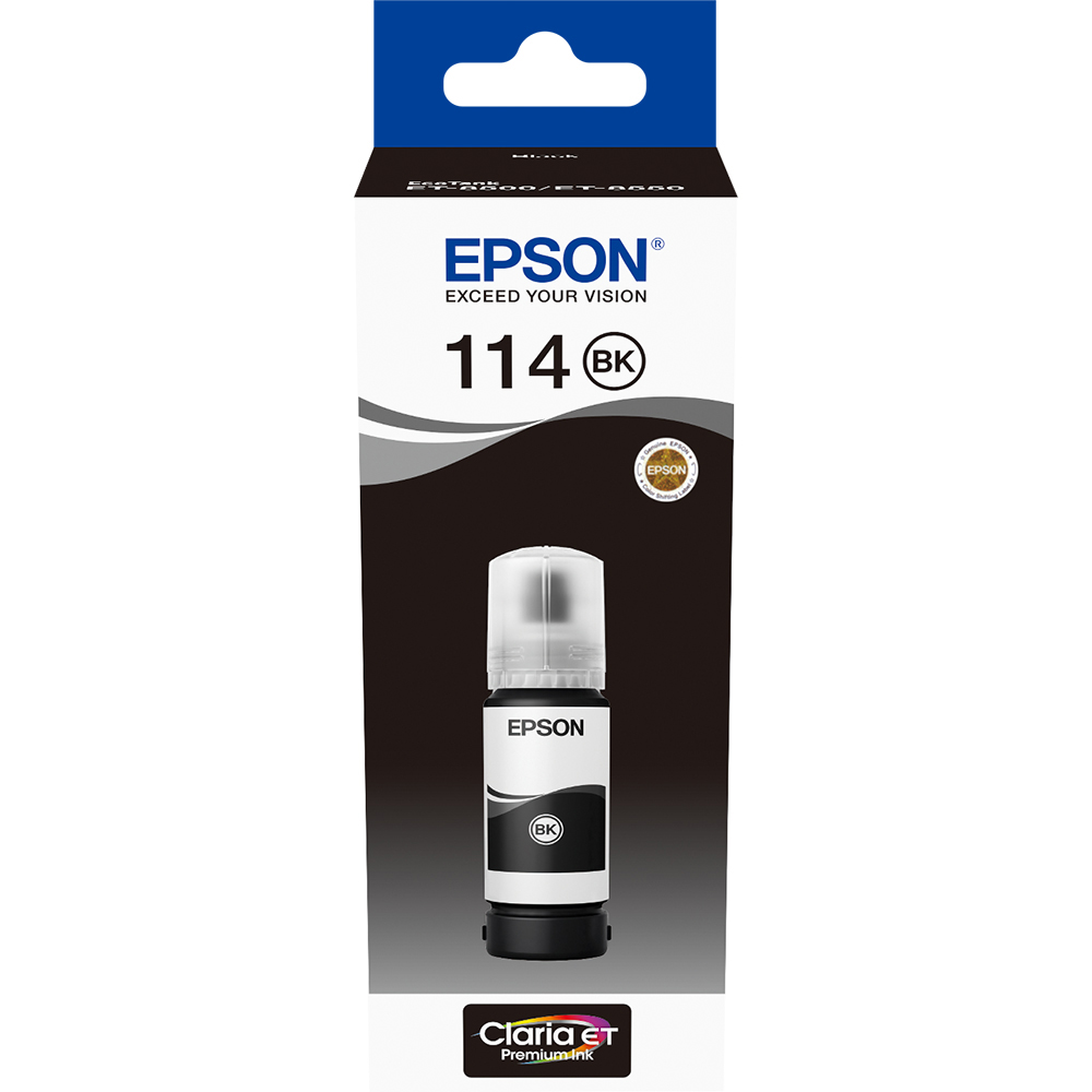 Original Epson 114 Pigment Black Ink Bottle (C13T07A140)