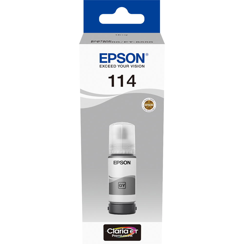 Original Epson 114 Grey Ink Bottle (C13T07B540)