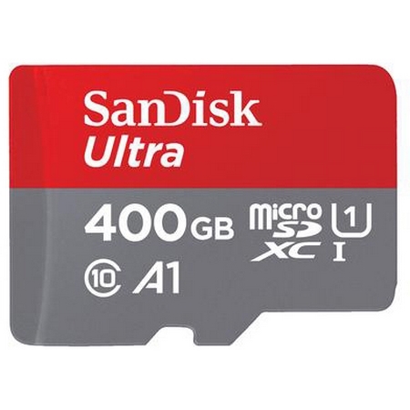 Original SanDisk Ultra Class 10 400GB microSDXC + SD Adapter (SDSQUA4-400G-GN6)