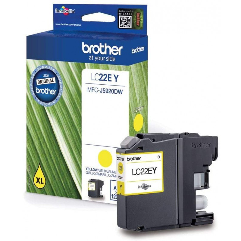Original Brother LC-22EY Yellow Ink Cartridge (LC22EY)