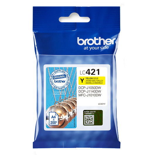 Original Brother LC421 Yellow Ink Cartridge (LC421Y)