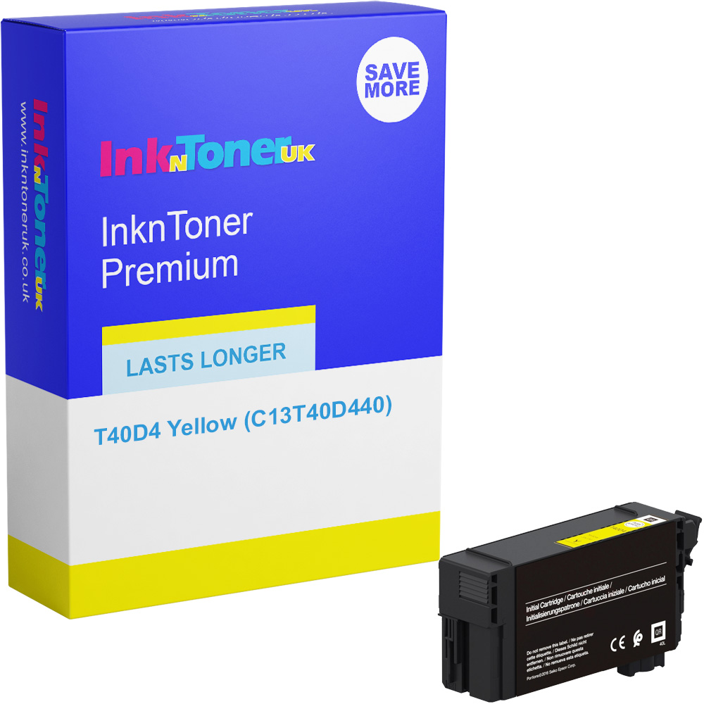 Premium Compatible Epson T40D4 Yellow Ink Cartridge (C13T40D440)