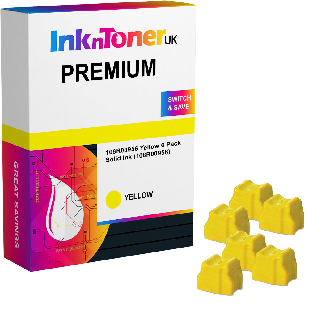 Premium Compatible Xerox 108R00956 Yellow 6 Pack Solid Ink (108R00956)