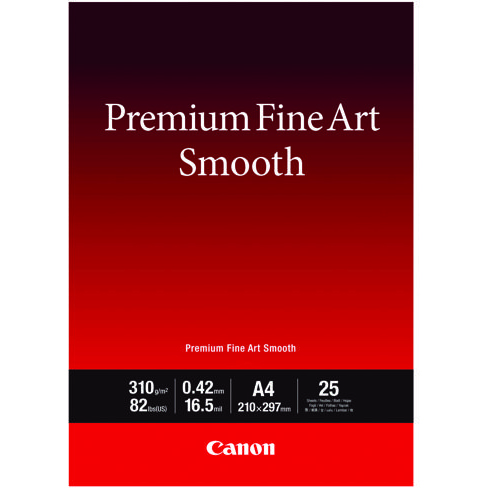 Original Canon FA-SM2 A4 Premium FineArt Smooth Photo Paper - 25 Sheets (1711C011)