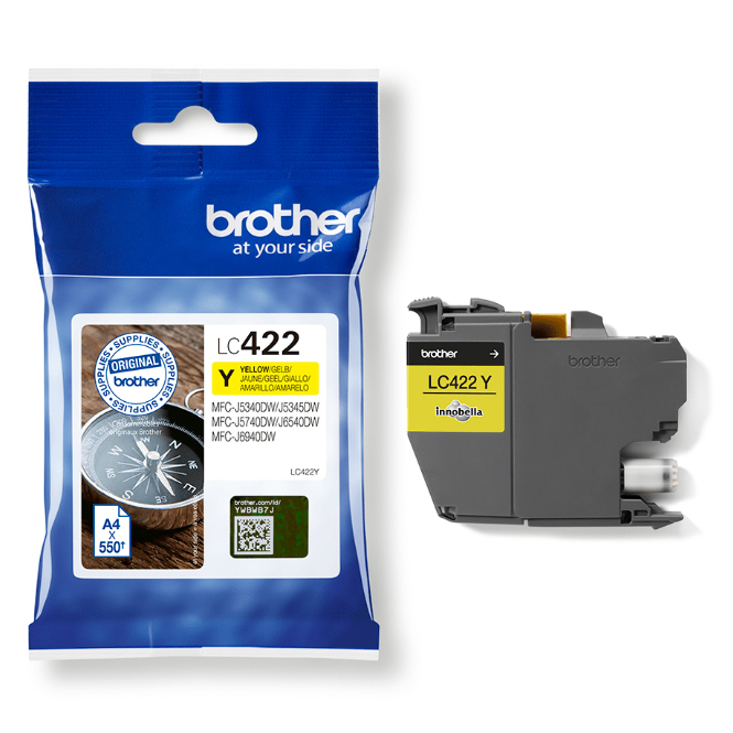 Original Brother LC-422Y Yellow Ink Cartridge (LC422Y)
