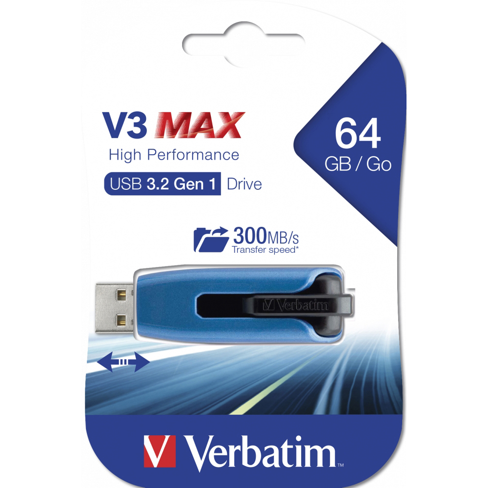 Original Verbatim V3 Max Usb 3.0 64Gb Store N Go Drive (49807)