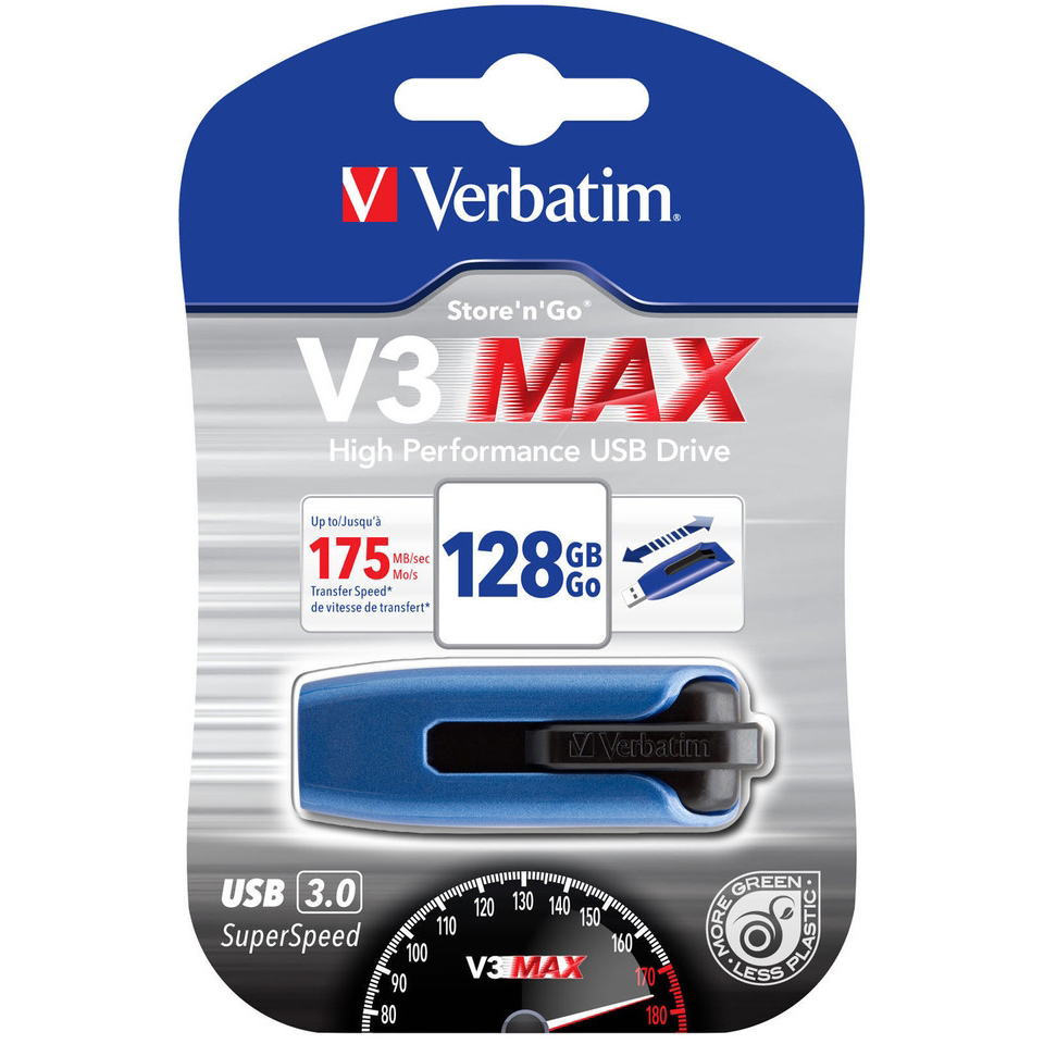 Original Verbatim V3 Max Usb 3.0 128Gb Store N Go Drive (49808)