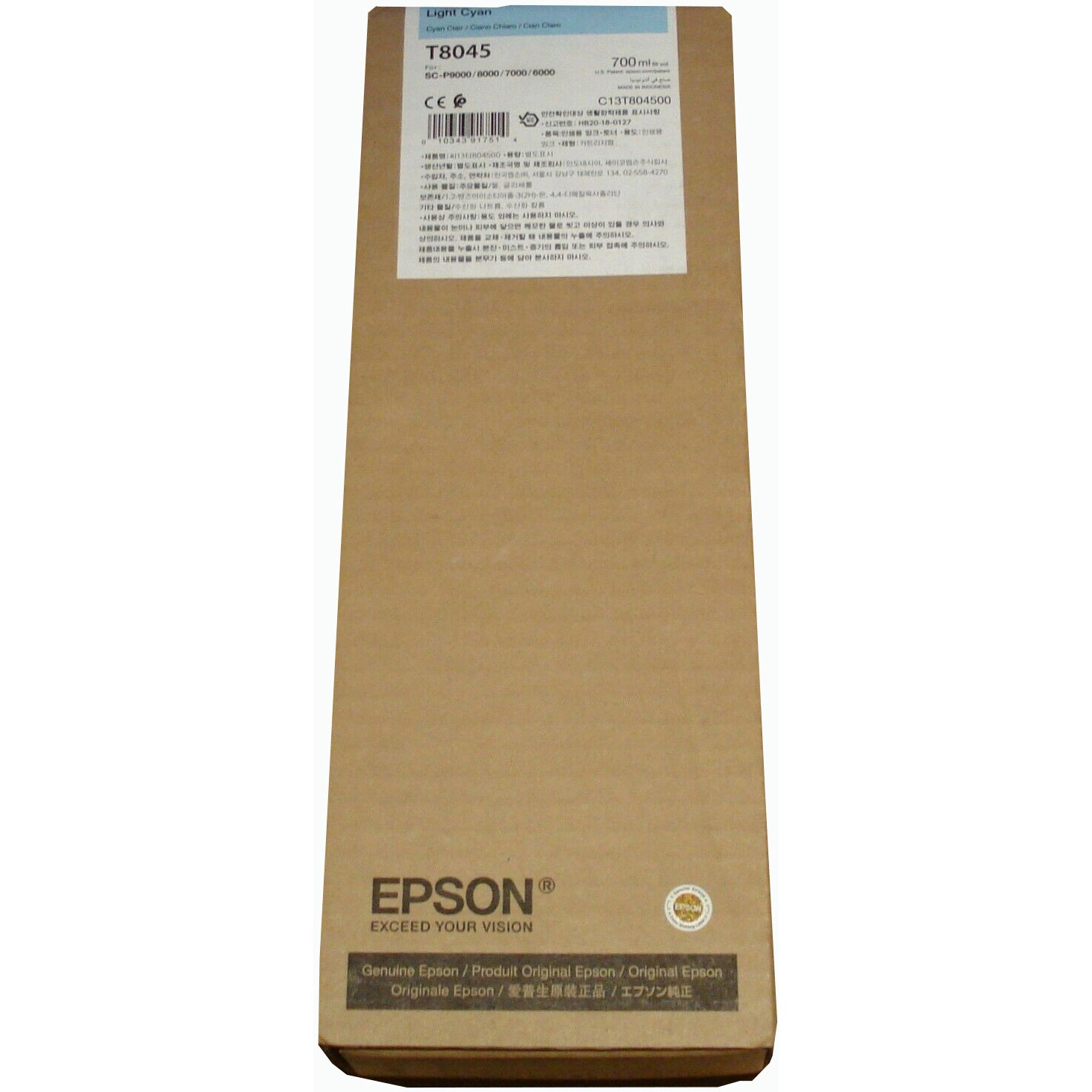 Original Epson T8045 Light Cyan High Capacity Ink Cartridge (C13T804500 / C13T55K500)