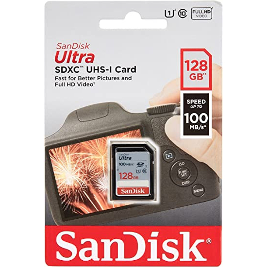 Original Sandisk 128Gb Ultra Class 10 Microsdxc Memory Card (SDSDUNR-128G-GN3IN)