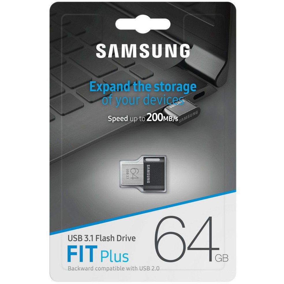 Original Samsung Fit Plus 64GB 3.1 USB Flash Drive (MUF-64AB/APC)