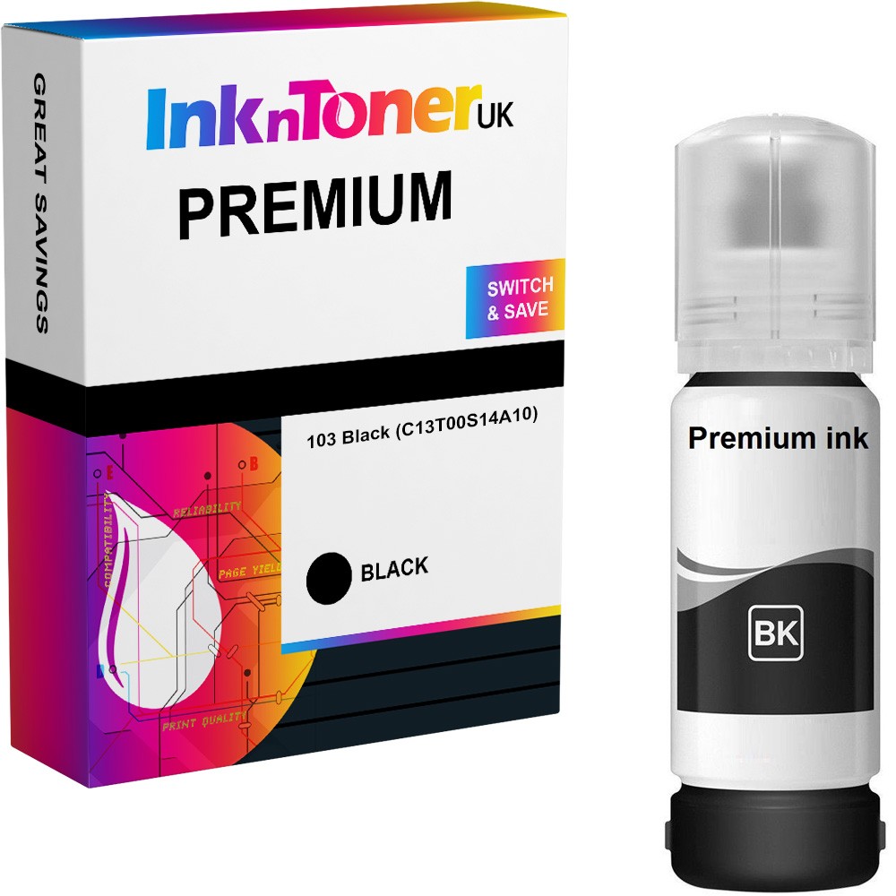 Premium Compatible Epson 103 Black Ink Bottle (C13T00S14A10)