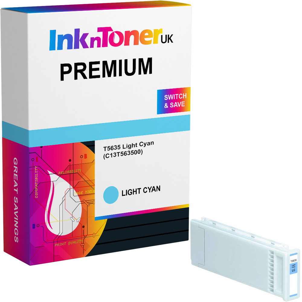 Premium Compatible Epson T5635 Light Cyan Ink Cartridge (C13T563500)