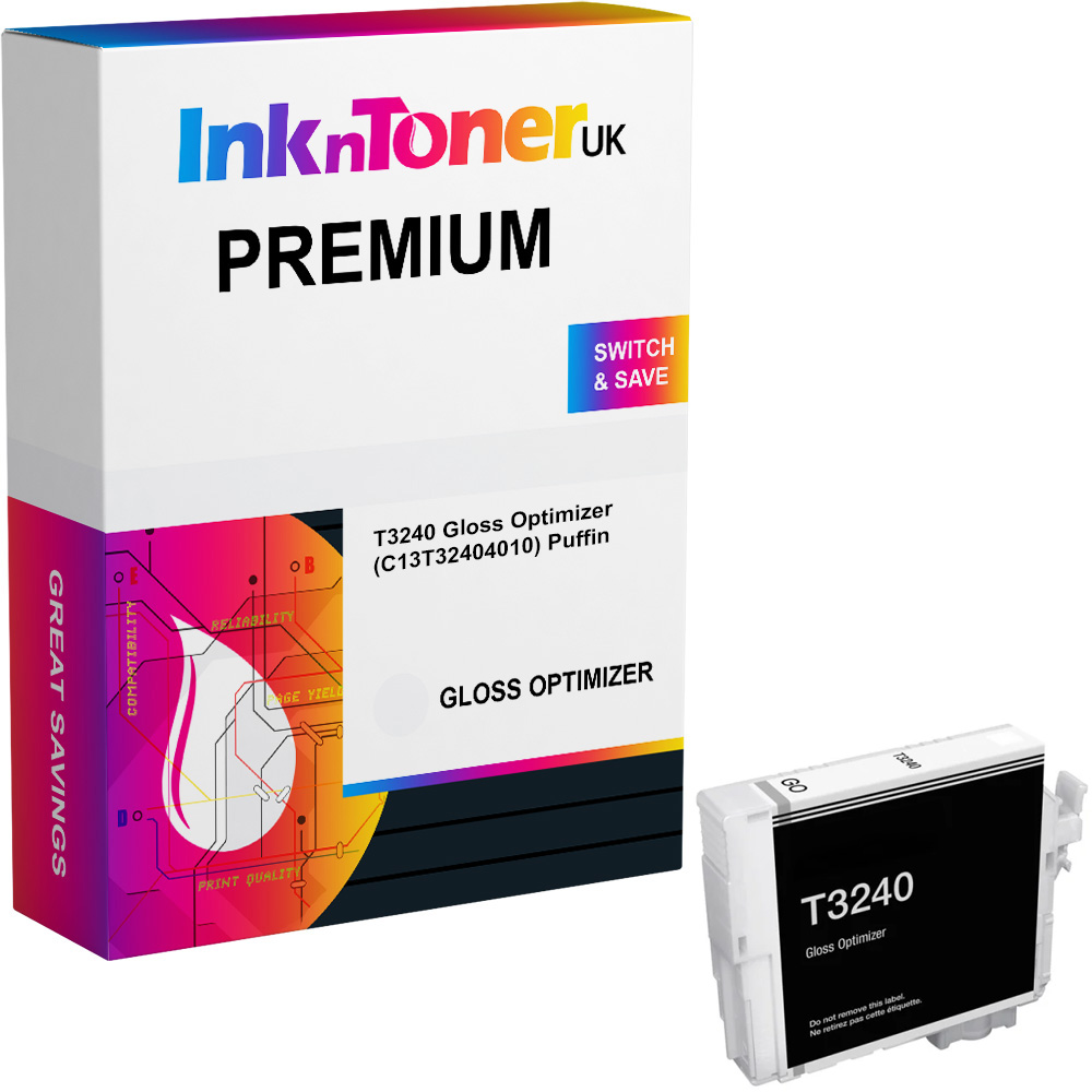 Premium Compatible Epson T3240 Gloss Optimizer Ink Cartridge (C13T32404010) Puffin