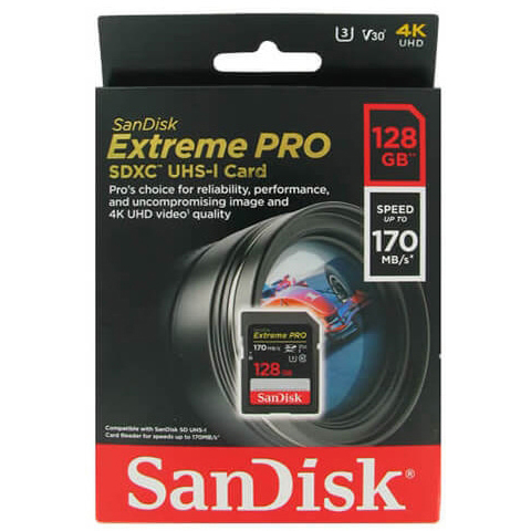 Original Sandisk Extreme Pro 128Gb Sdxc Uhs-I Class 10 (SDSDXXD-128G-GN4IN)