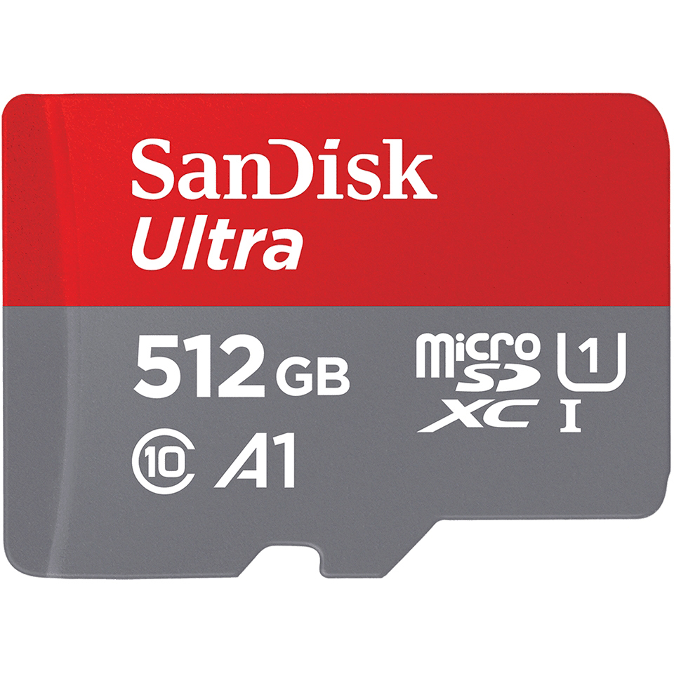 Original Sandisk Ultra 512Gb Uhs-I Class 10 Microsdxc Memory Card And Adapter (SDSQUNR-512G-GN6TA)