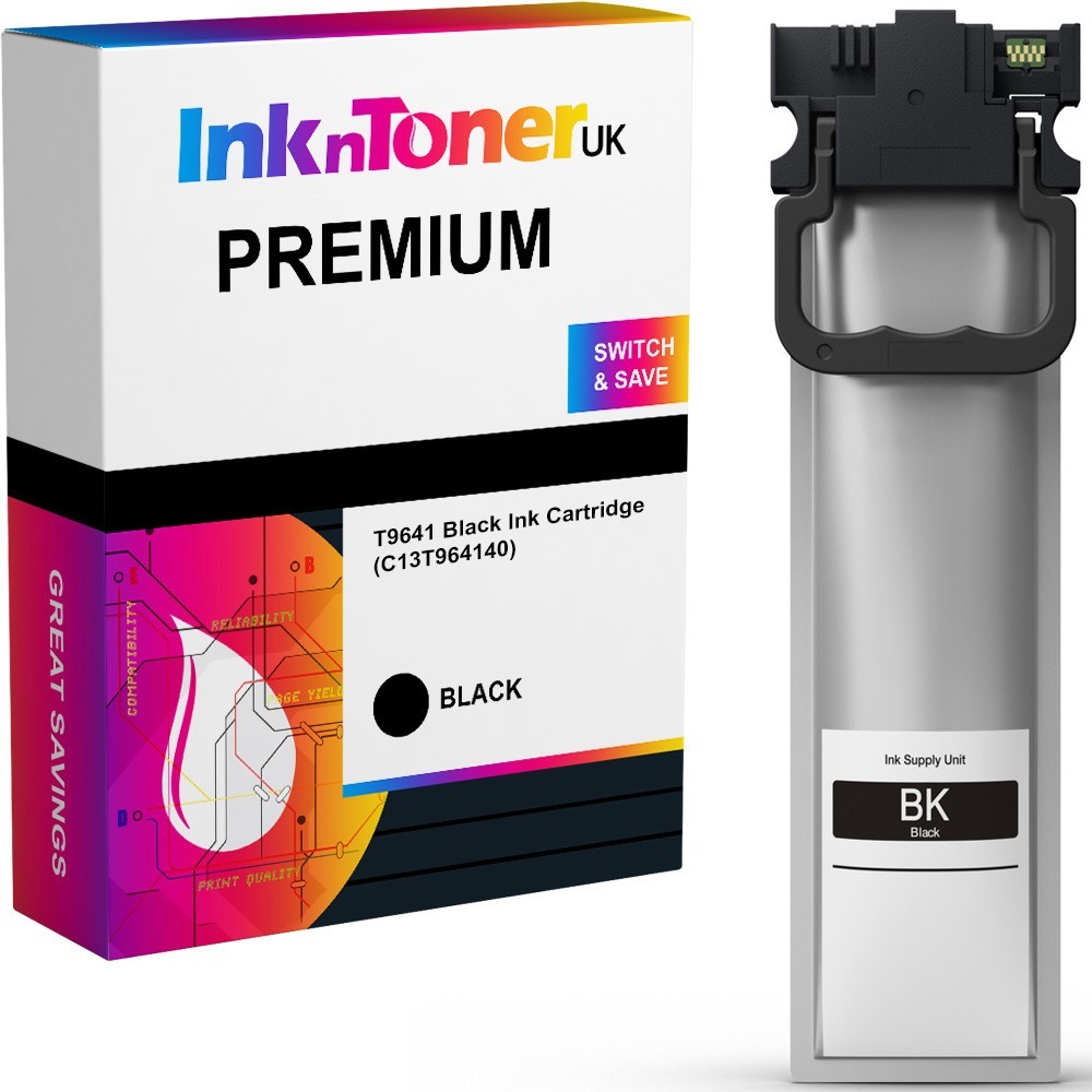 Premium Compatible Epson T9641 Black Ink Cartridge (C13T964140)