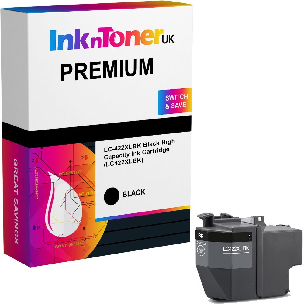 Premium Compatible Brother LC-422XLBK Black High Capacity Ink Cartridge (LC422XLBK)