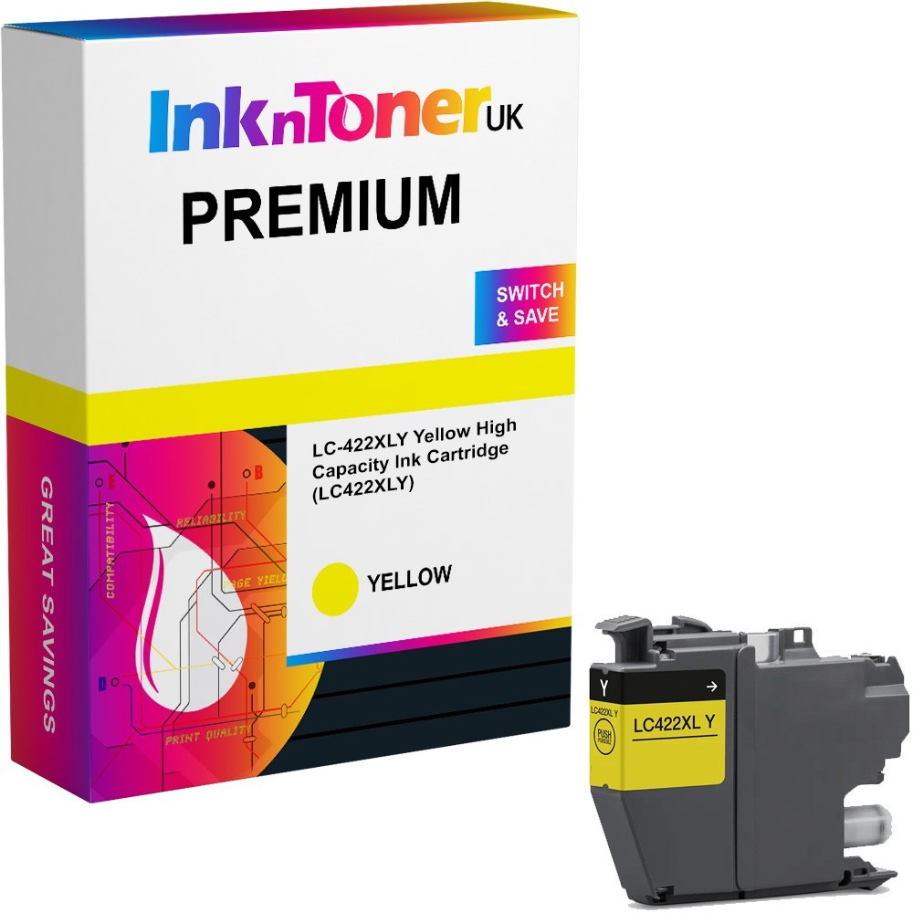 Premium Compatible Brother LC-422XLY Yellow High Capacity Ink Cartridge (LC422XLY)