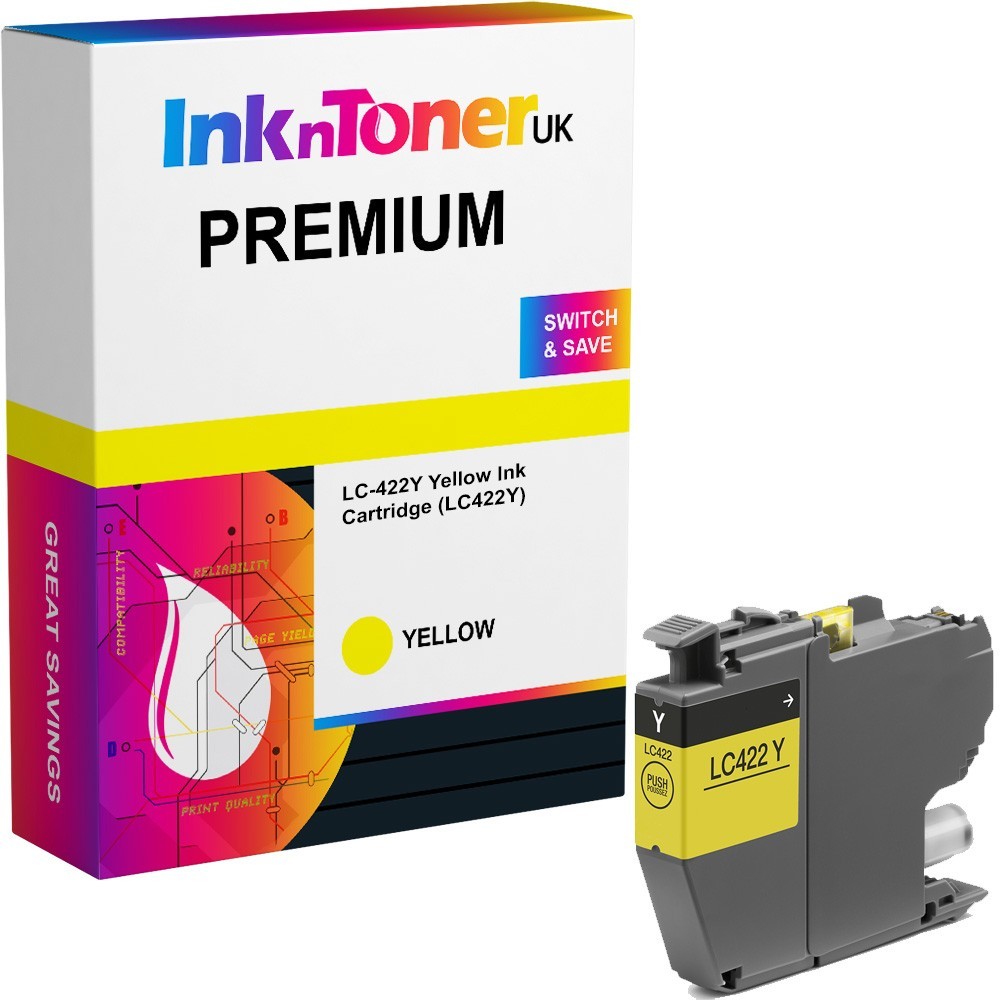 Premium Compatible Brother LC-422Y Yellow Ink Cartridge (LC422Y)