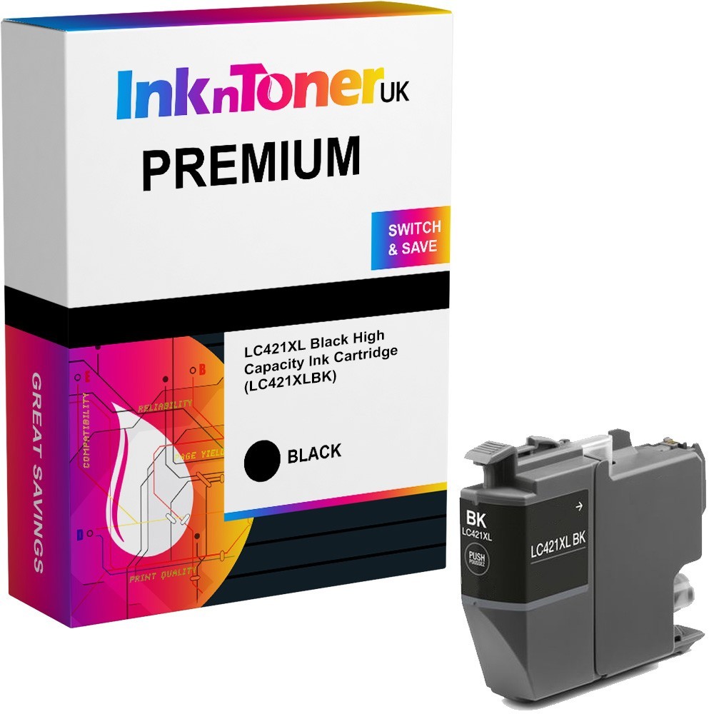 Premium Compatible Brother LC421XL Black High Capacity Ink Cartridge (LC421XLBK)