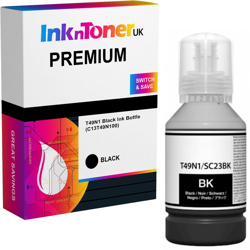 Premium Compatible Epson T49N1 Black Ink Bottle (C13T49N100)