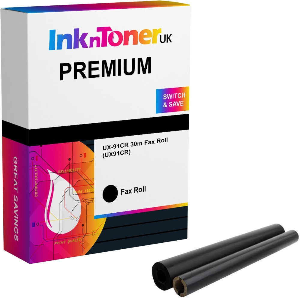 Premium Compatible Sharp UX-91CR Black Ink Film Ribbon (UX91CR)